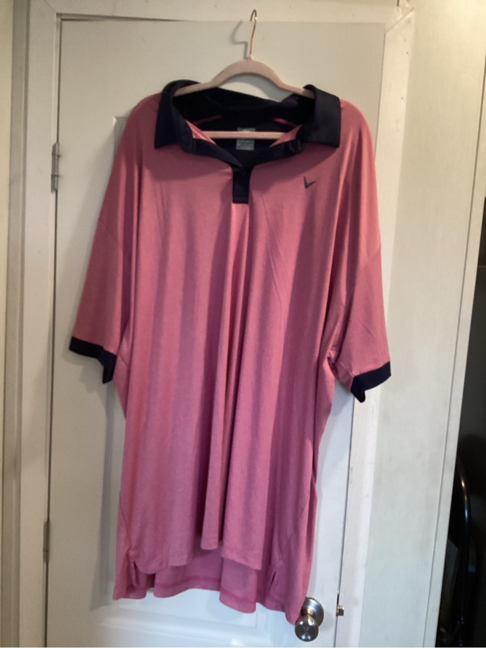 Callaway Pink Polo with Black Contrast Collar 4XLT EUC
